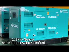 Een hoogwaardige 125KVA stille dieselgenerator, aangedreven door een Cummins-motor en Stamford-generator!